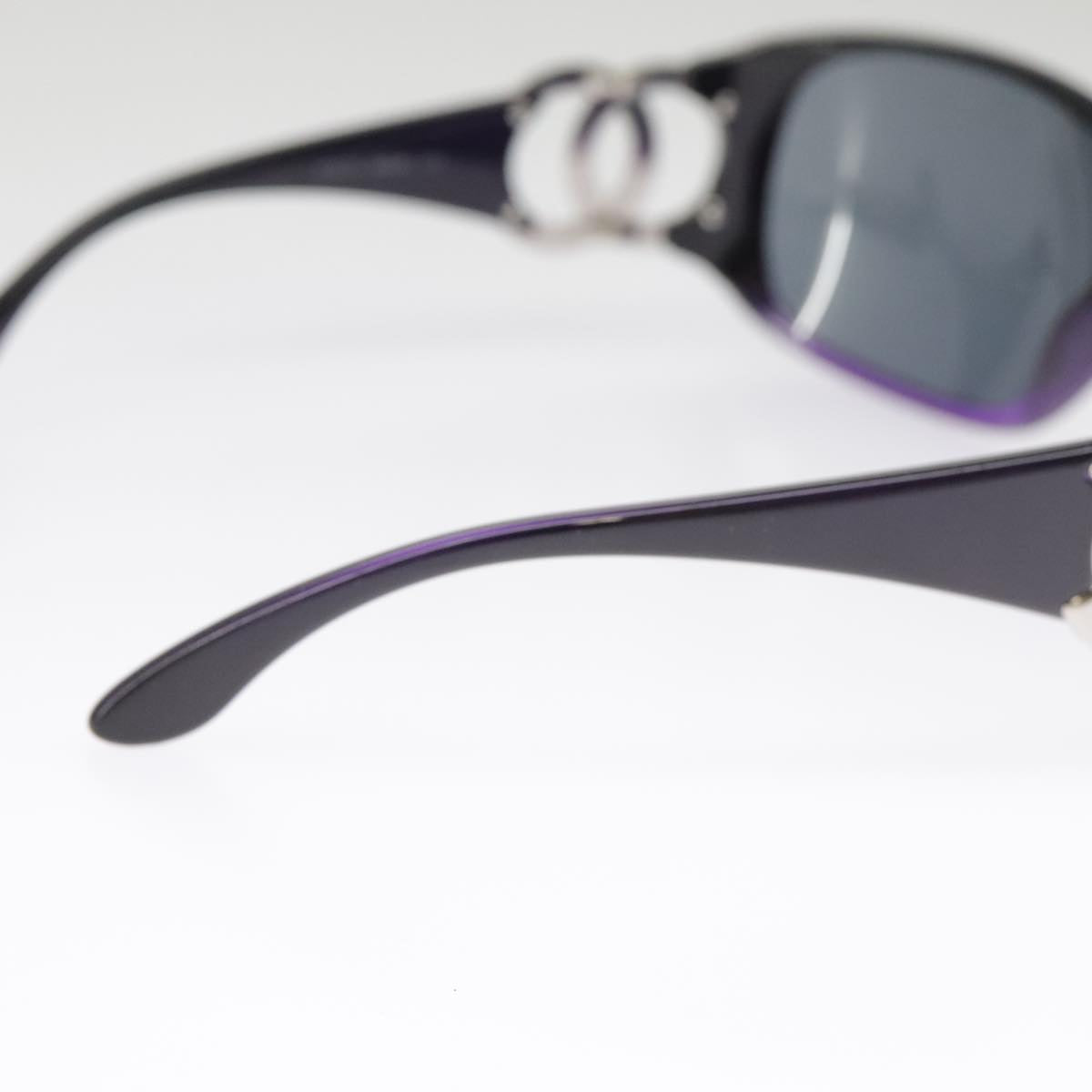 CHANEL Sunglasses plastic Black CC 101116