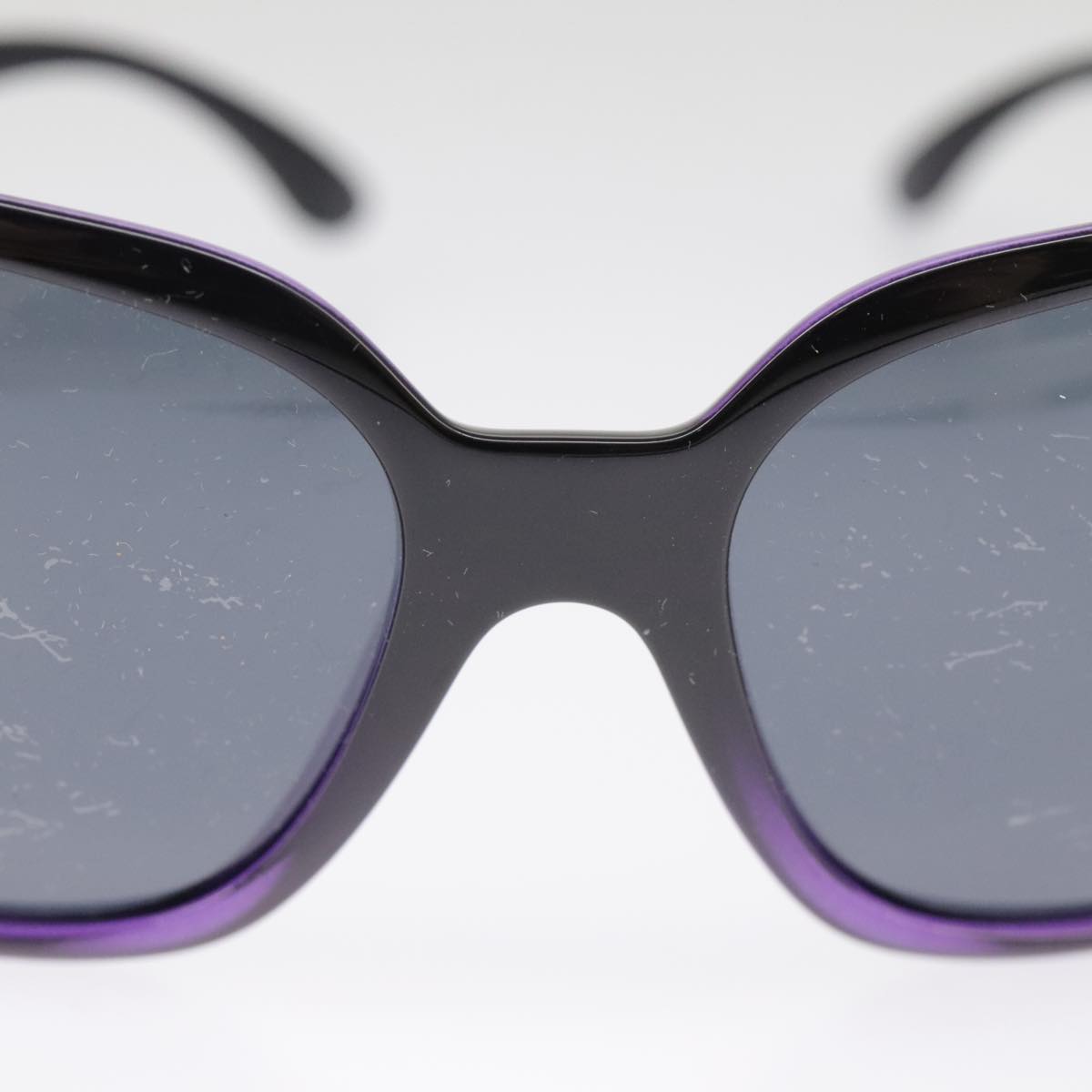 CHANEL Sunglasses plastic Black CC 101116