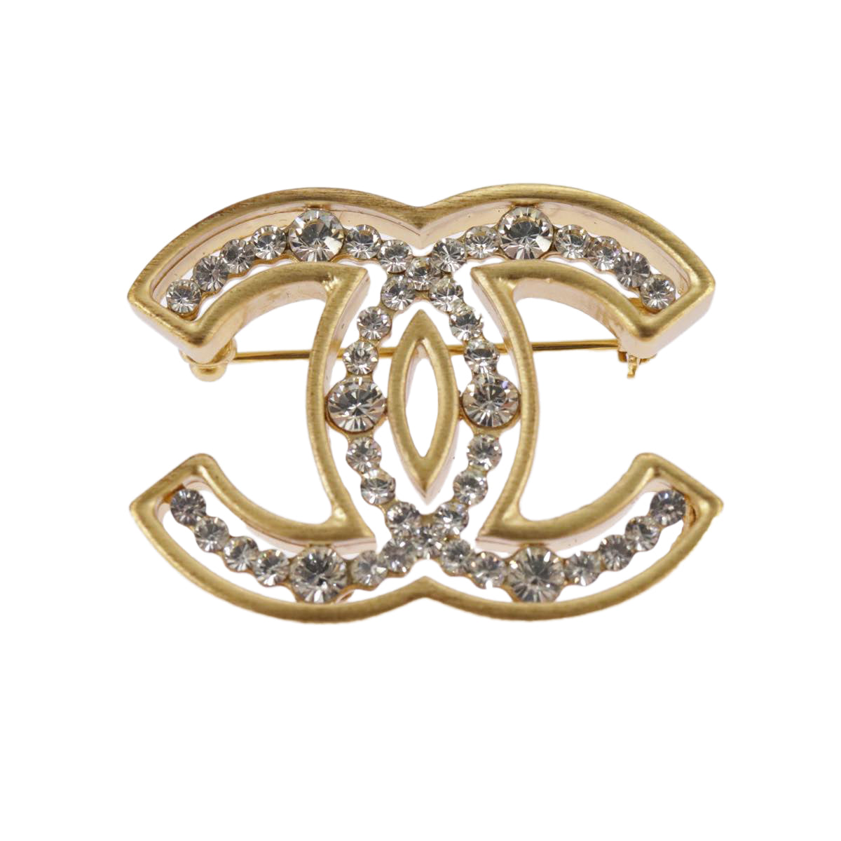 CHANEL Brooch metal Gold Tone CC 101302A