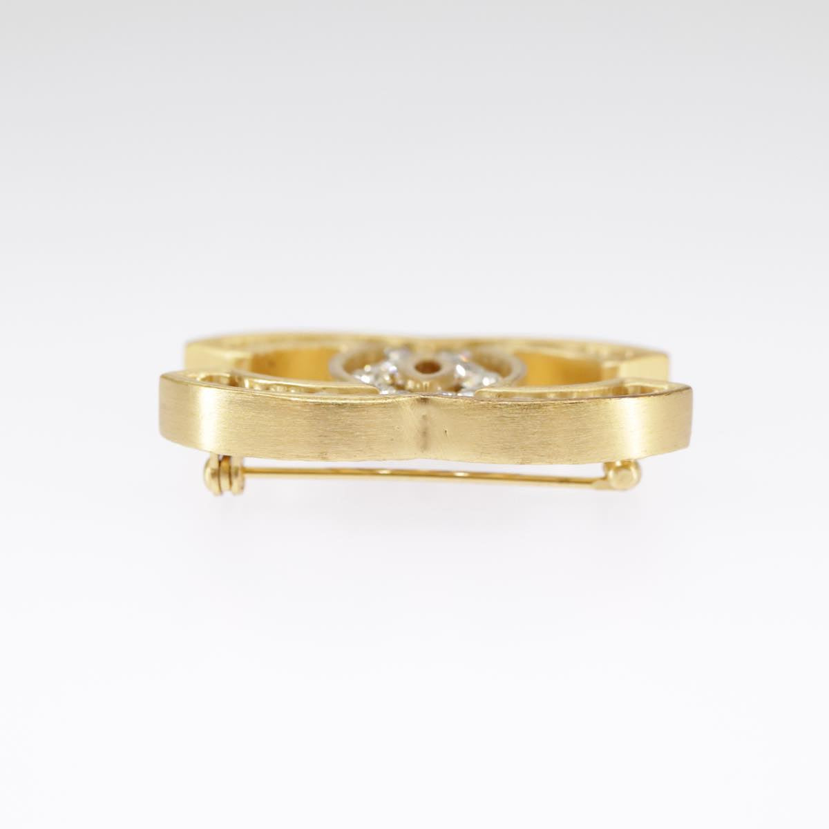 CHANEL Brooch metal Gold Tone CC 101302A