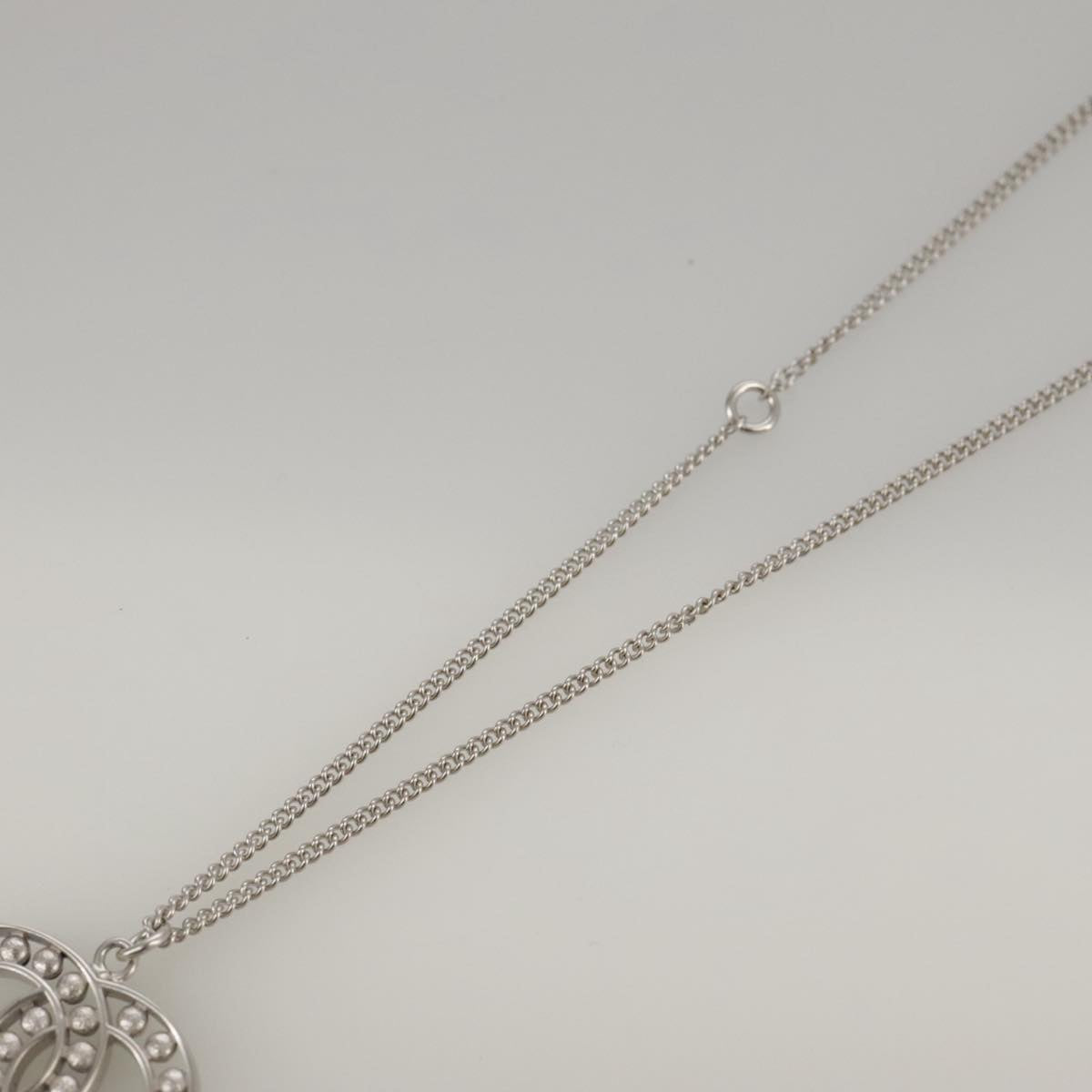 CHANEL Necklace metal Silver CC 101323A
