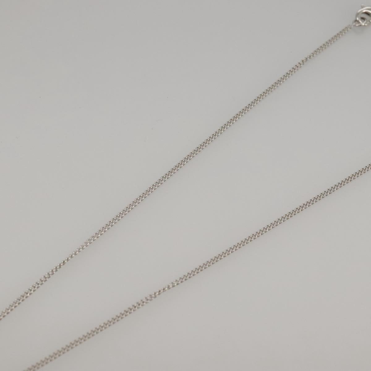 CHANEL Necklace metal Silver CC 101323A