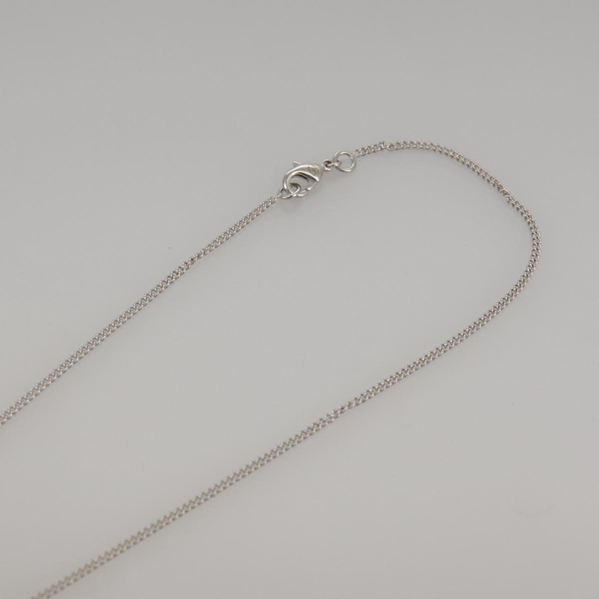 CHANEL Necklace metal Silver CC 101323A