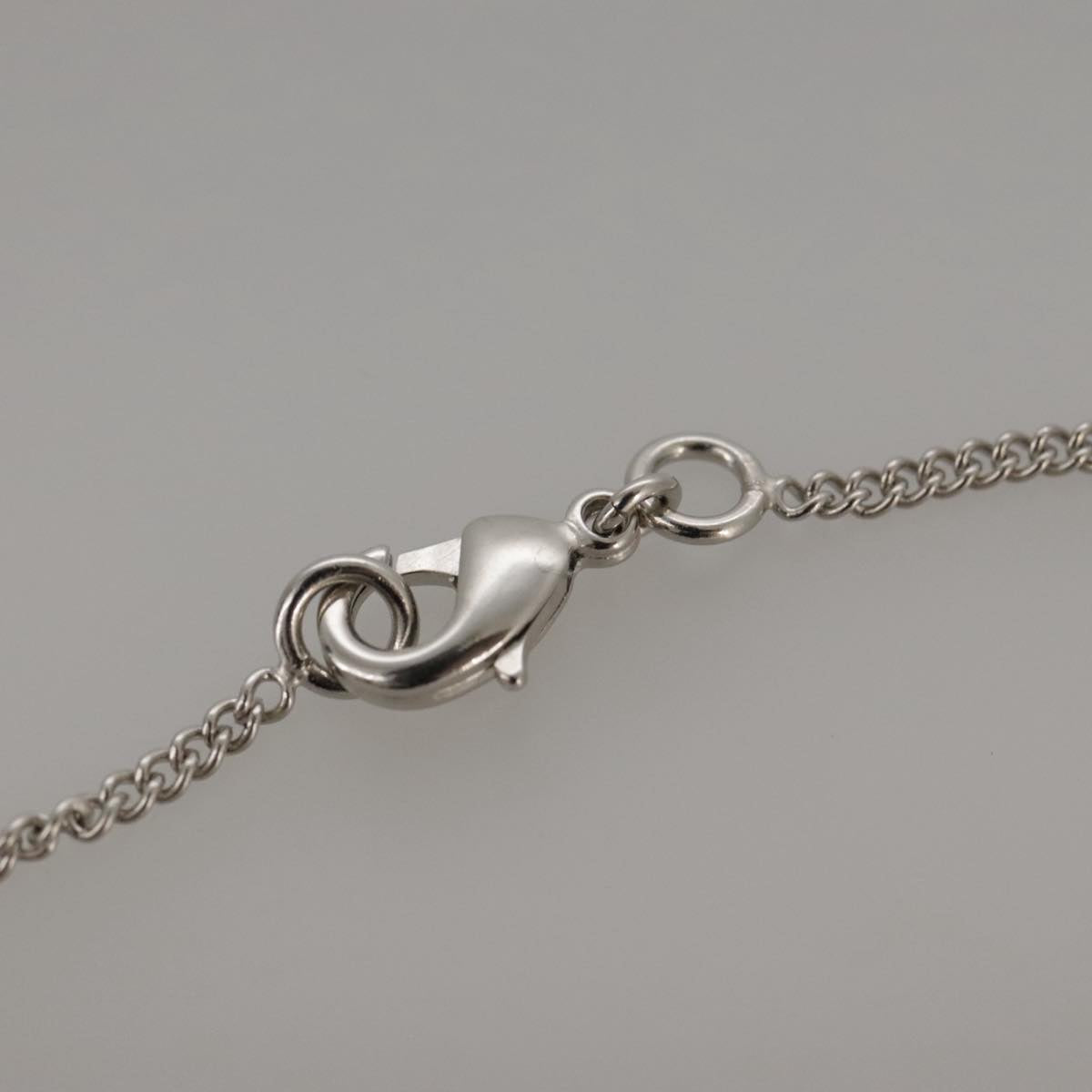 CHANEL Necklace metal Silver CC 101323A