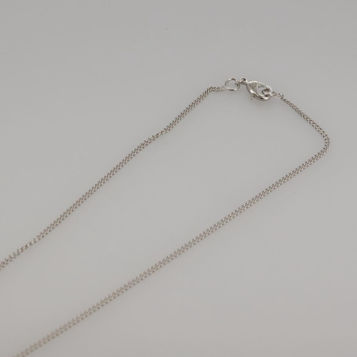 CHANEL Necklace metal Silver CC 101323A