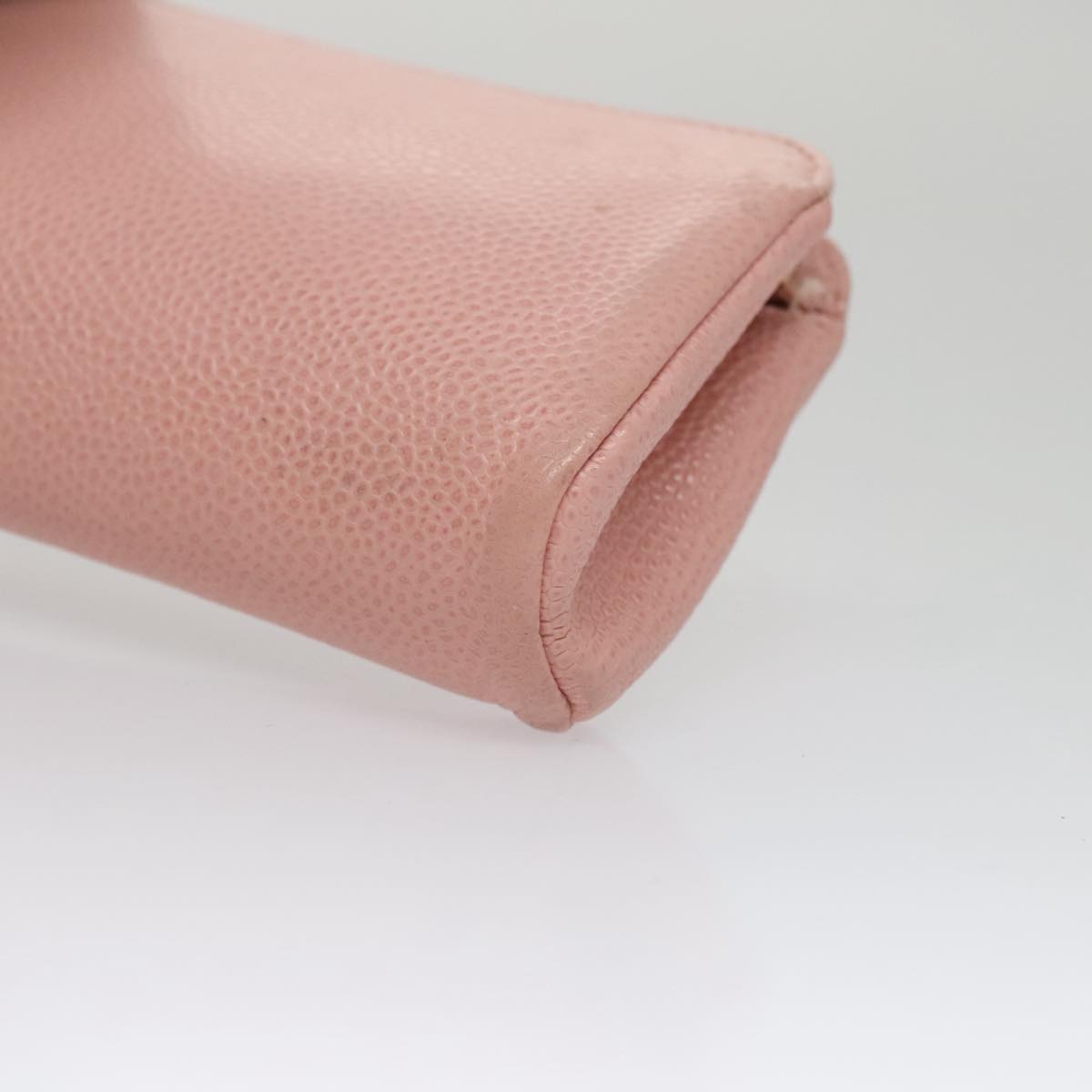 CHANEL Pouch Caviar Skin Pink Gold CC 101855