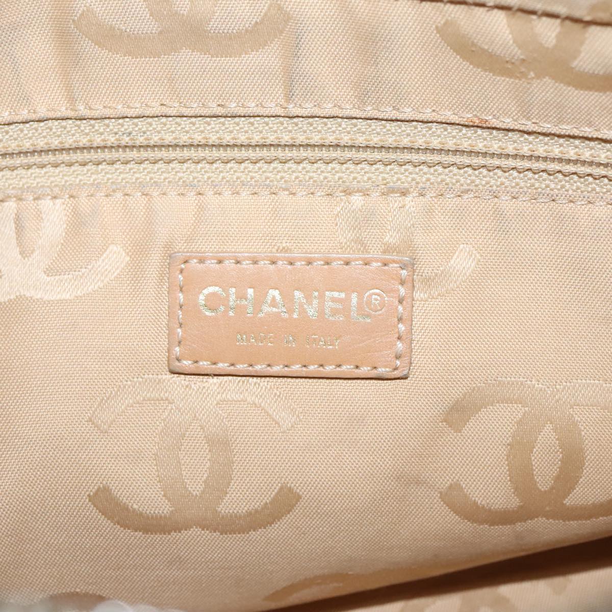 CHANEL COCO Mark Shoulder Bag Caviar Skin Beige CC 102917