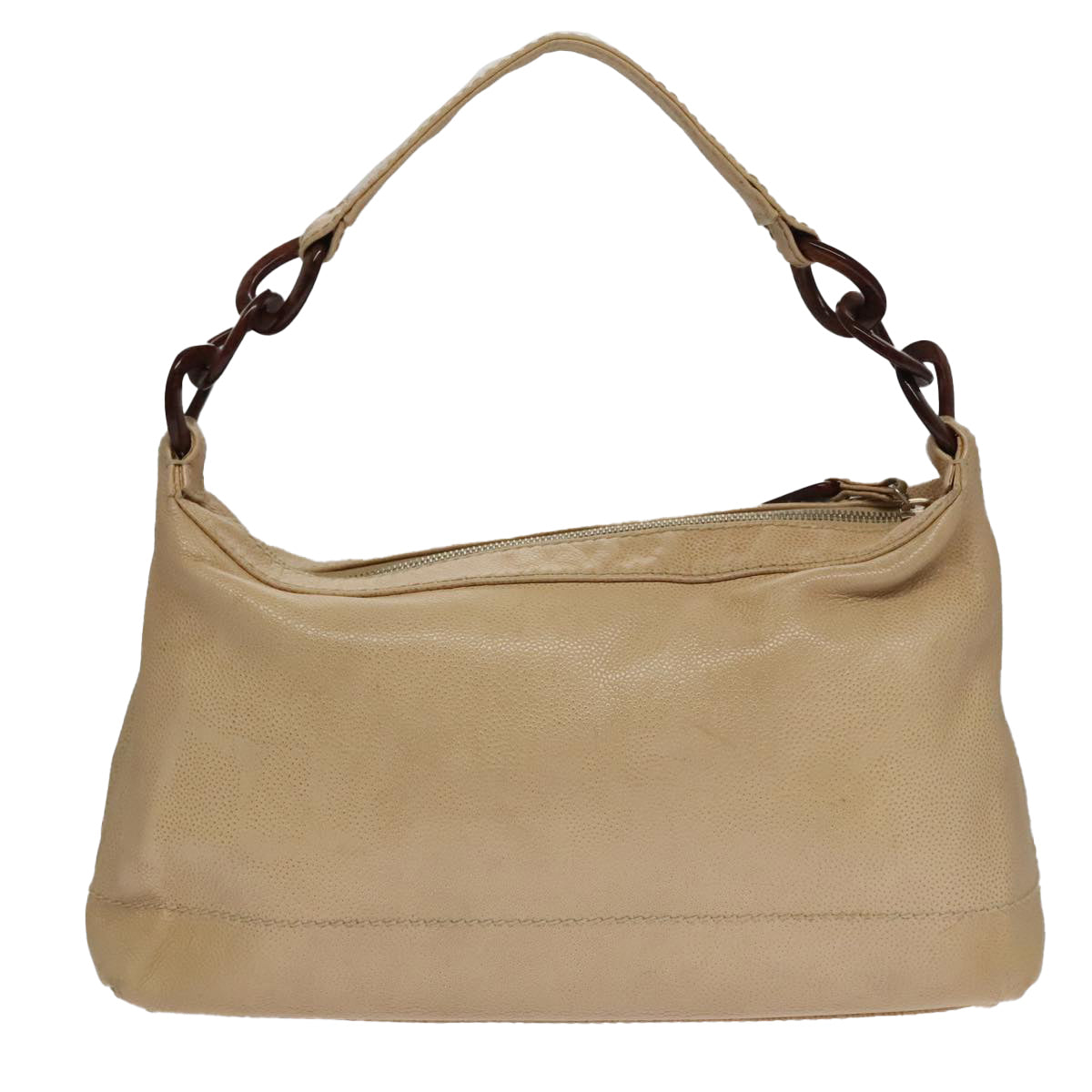 CHANEL COCO Mark Shoulder Bag Caviar Skin Beige CC 102917