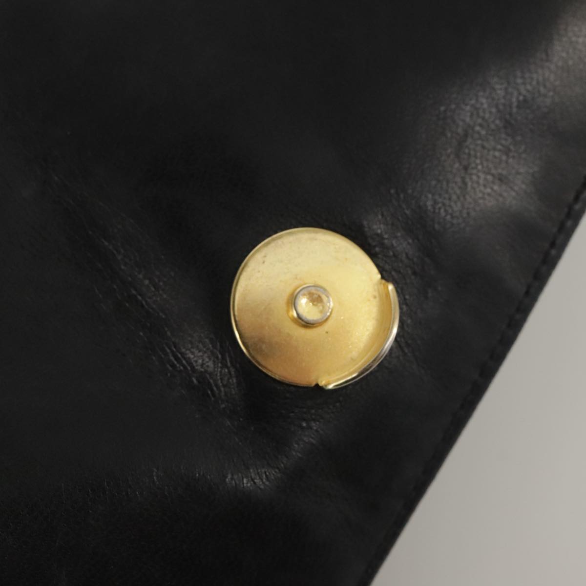 CHANEL COCO Mark Chain Body Bag Lamb Skin Black CC 102945