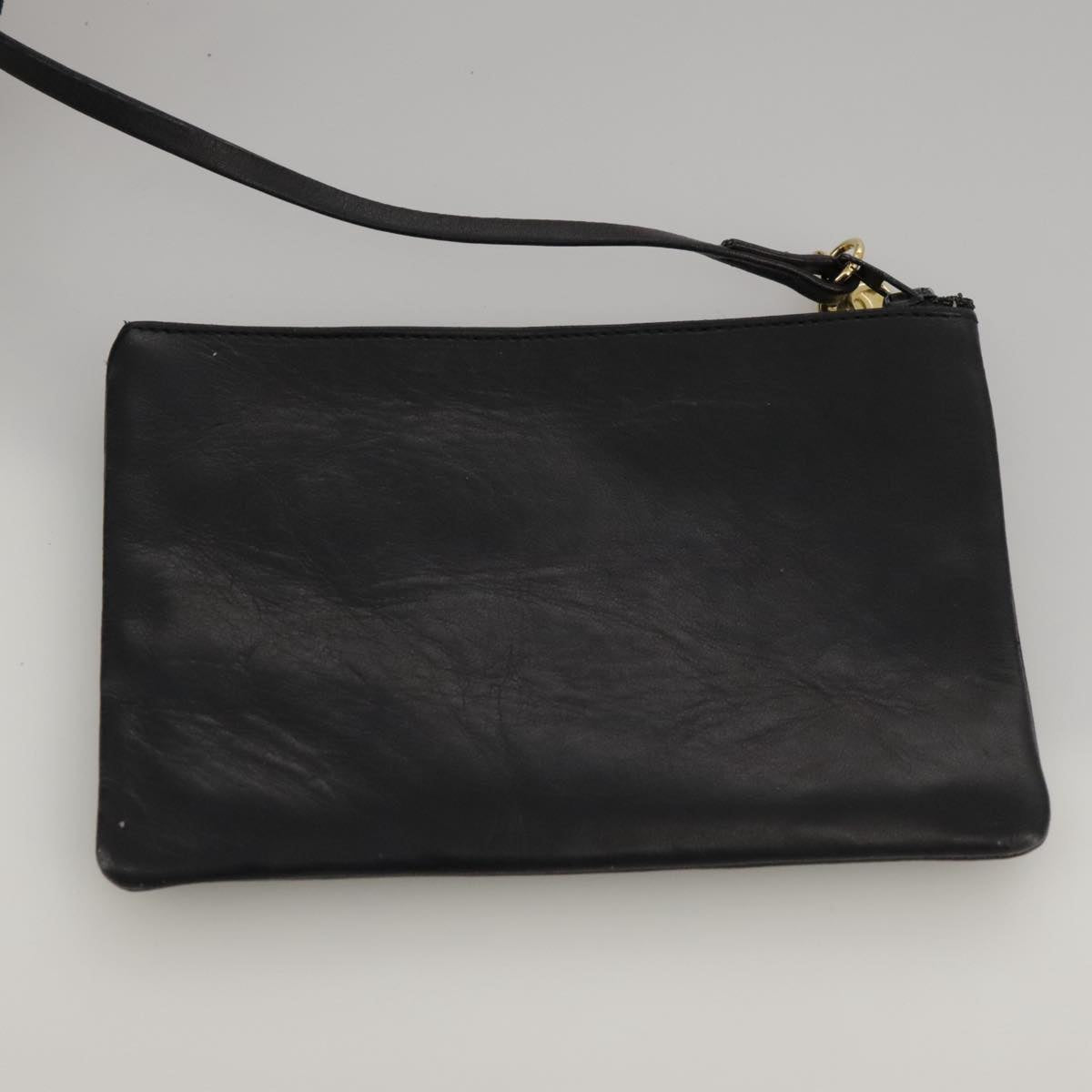 CHANEL COCO Mark Chain Body Bag Lamb Skin Black CC 102945