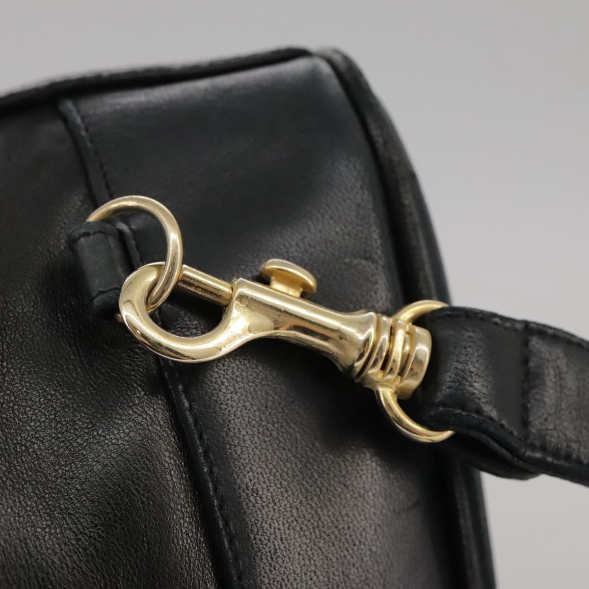 CHANEL COCO Mark Chain Body Bag Lamb Skin Black CC 102945