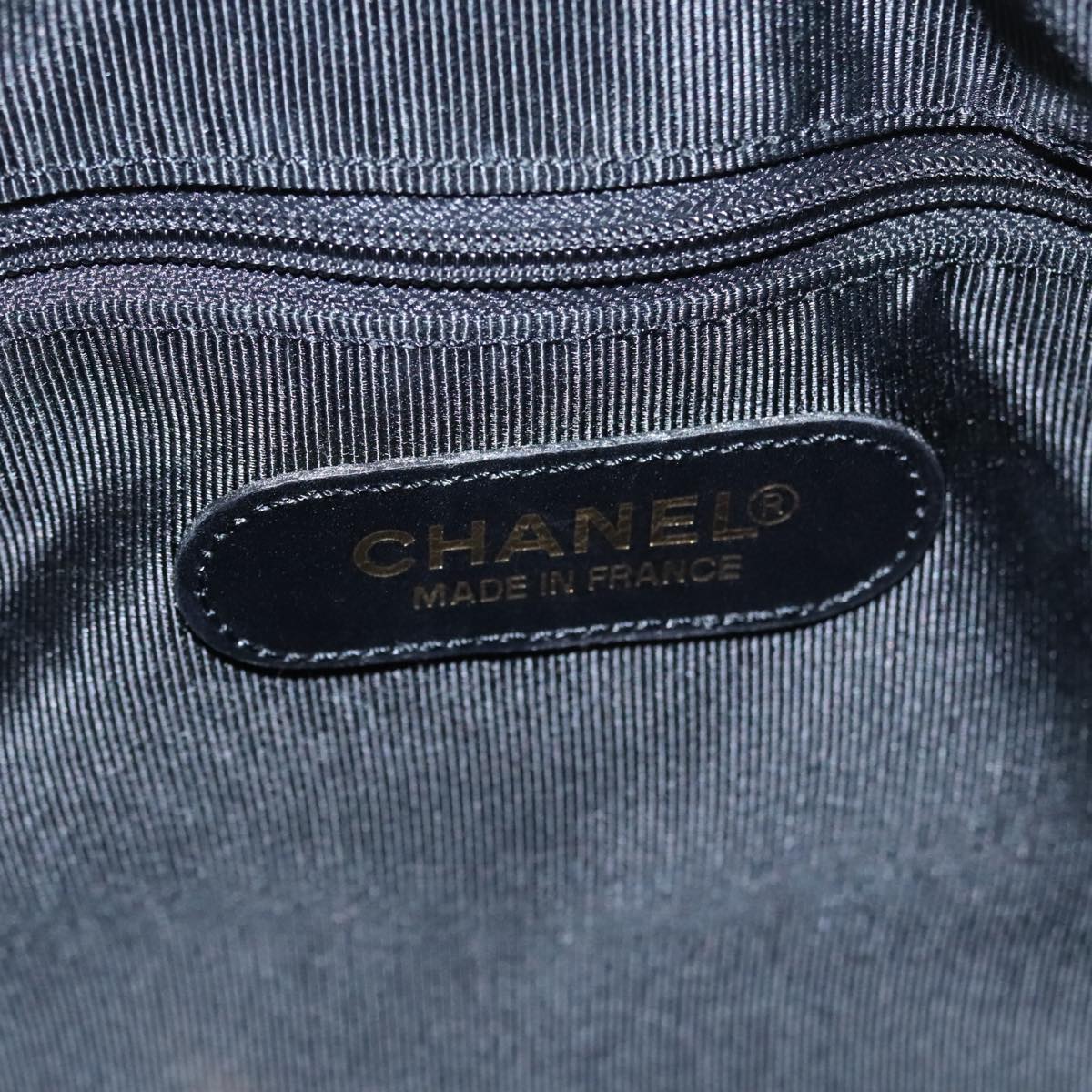 CHANEL Boston Bag Patent leather 2way Black Gold CC 102998