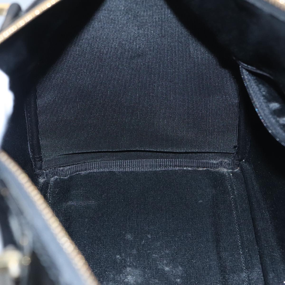 CHANEL Boston Bag Patent leather 2way Black Gold CC 102998
