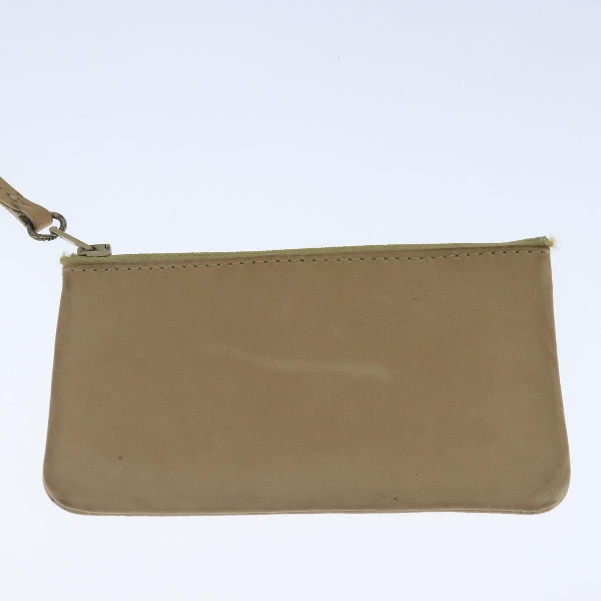 CHANEL Bicolore Chain Shoulder Bag Lamb Skin Beige Gold CC 103006