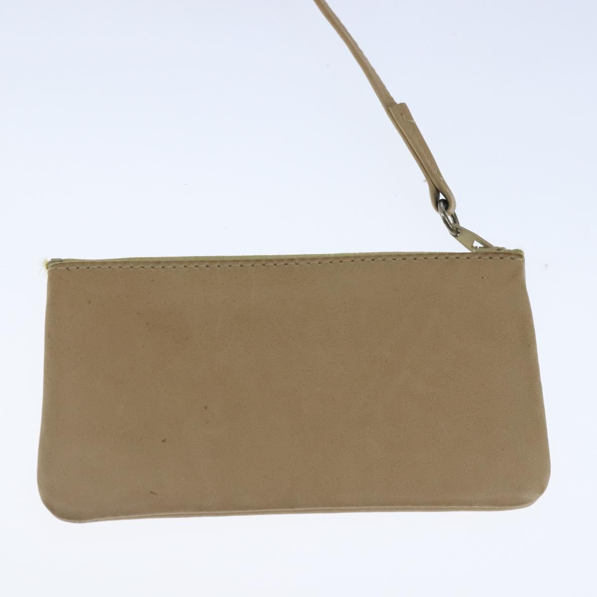 CHANEL Bicolore Chain Shoulder Bag Lamb Skin Beige Gold CC 103006
