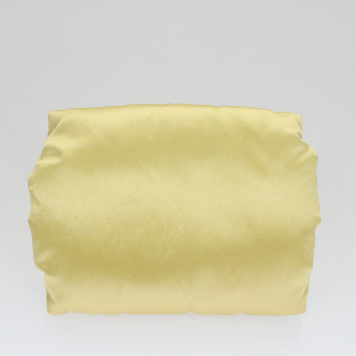 CHANEL Purse Party Bag Satin Yellow CC 103080A