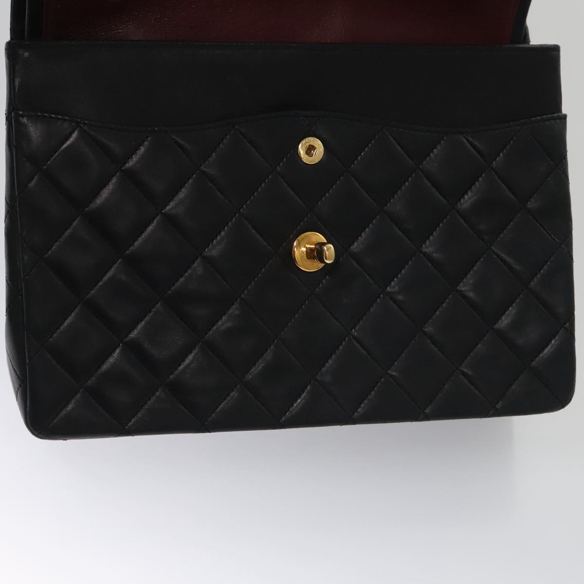 CHANEL Matelasse 25 Chain Valentine Limited Bag Lamb Skin Black CC 103226A