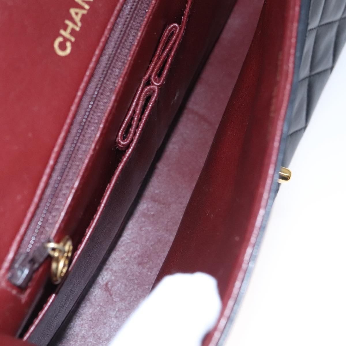 CHANEL Matelasse 25 Chain Valentine Limited Bag Lamb Skin Black CC 103226A