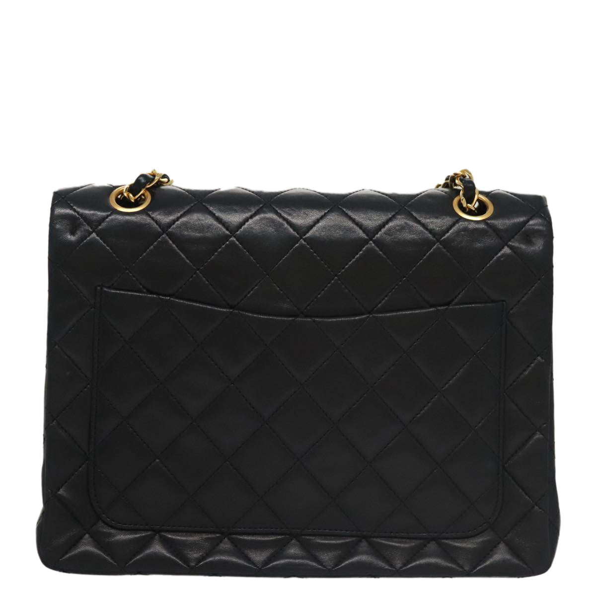 CHANEL Matelasse 25 Chain Valentine Limited Bag Lamb Skin Black CC 103226A