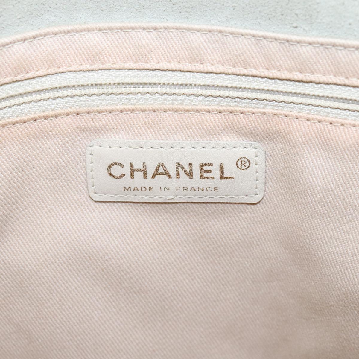 CHANEL Camelia Shoulder Bag Suede Yellow CC 104012