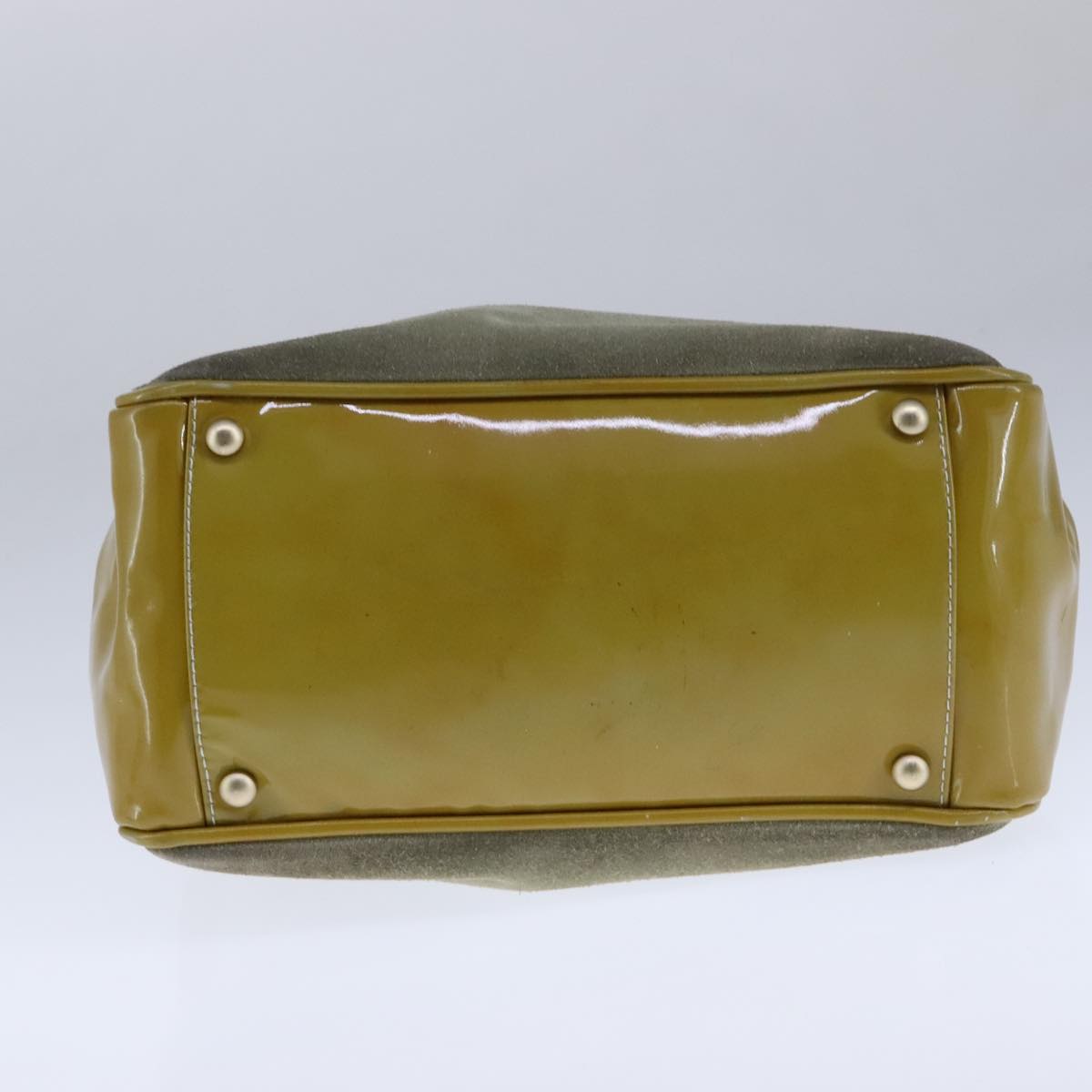 CHANEL Camelia Shoulder Bag Suede Yellow CC 104012
