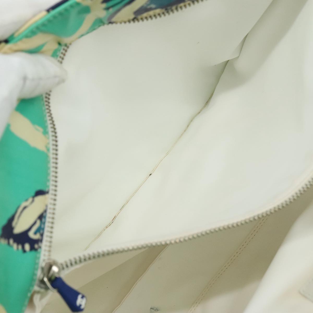 CHANEL Flower Tote Bag patent Light green CC 104343