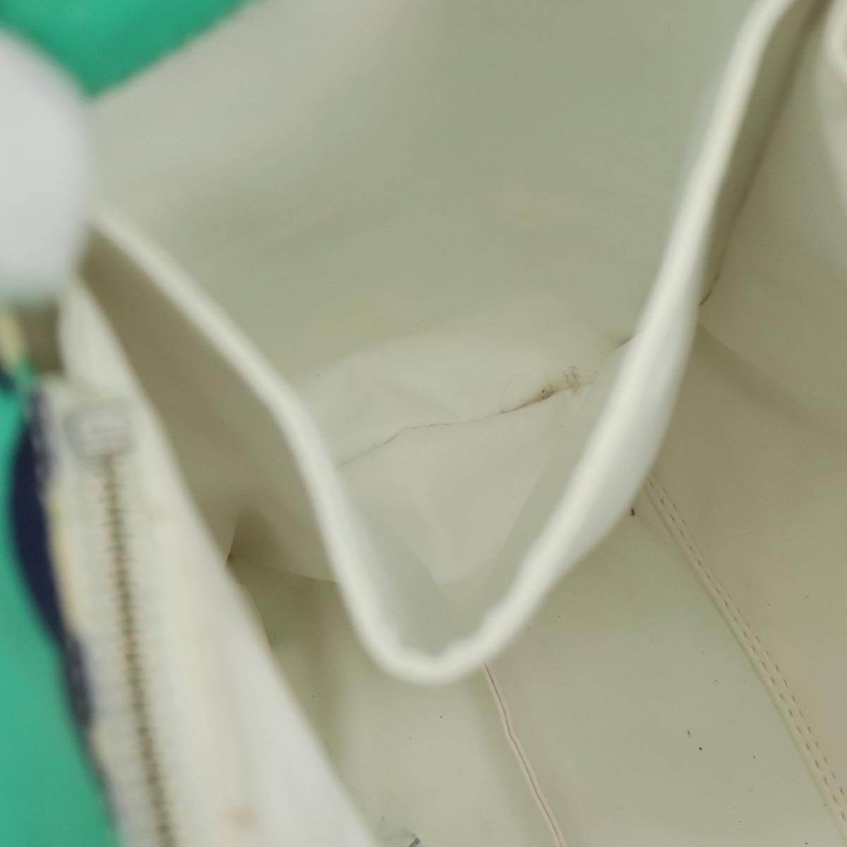 CHANEL Flower Tote Bag patent Light green CC 104343