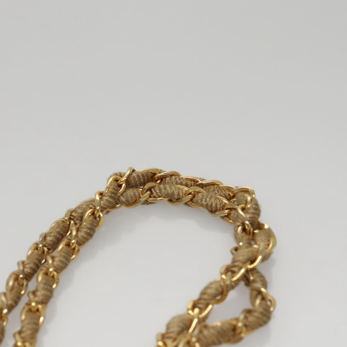 CHANEL Matelasse Chain Shoulder Bag Lamb Skin Beige Gold CC 105701
