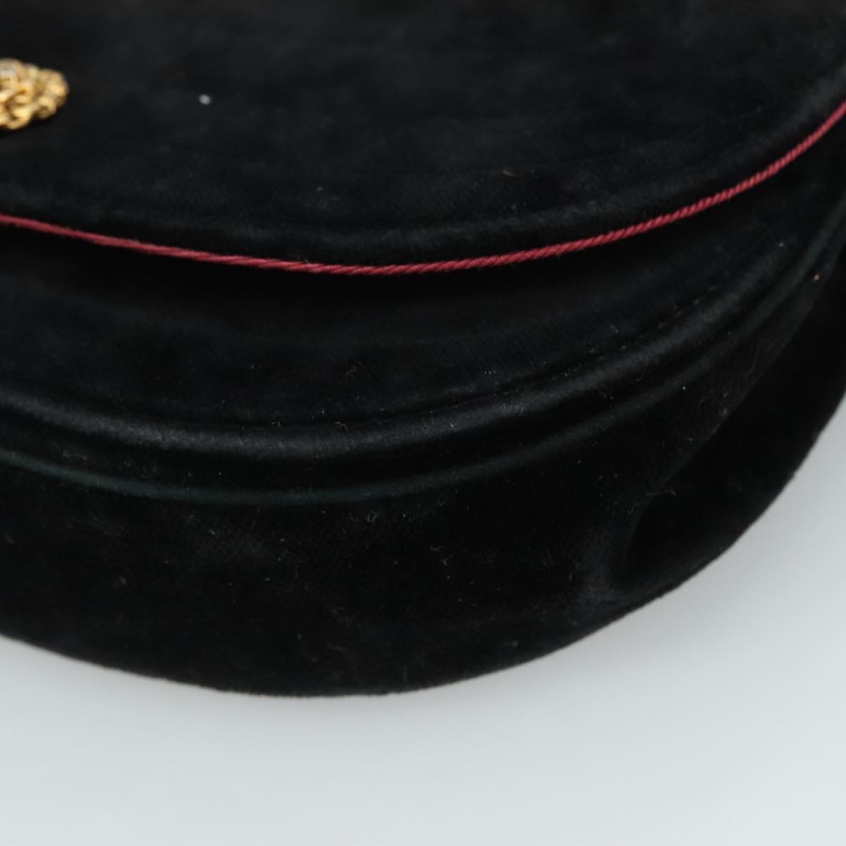 CHANEL Chain Shoulder Bag Suede Black CC 105831