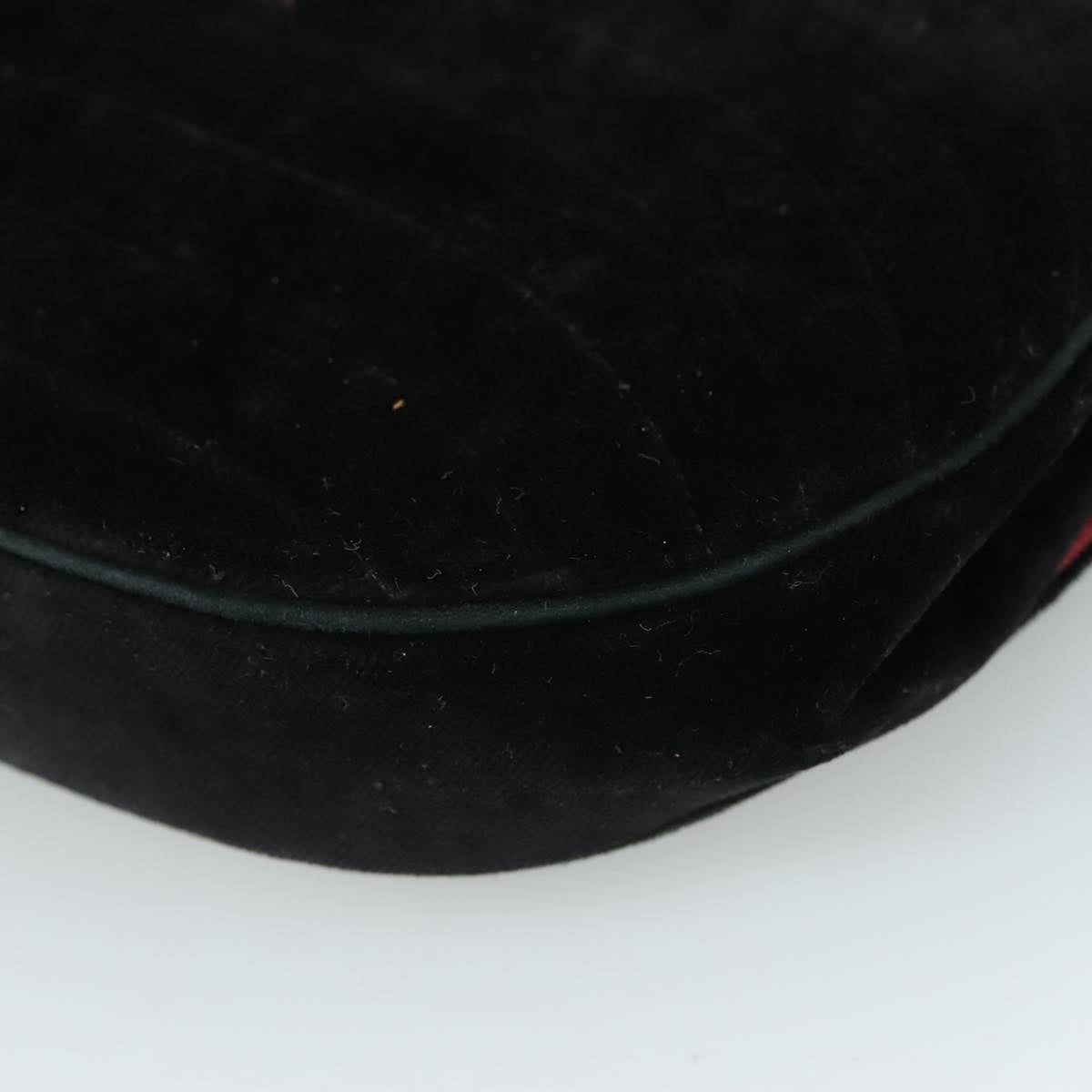 CHANEL Chain Shoulder Bag Suede Black CC 105831