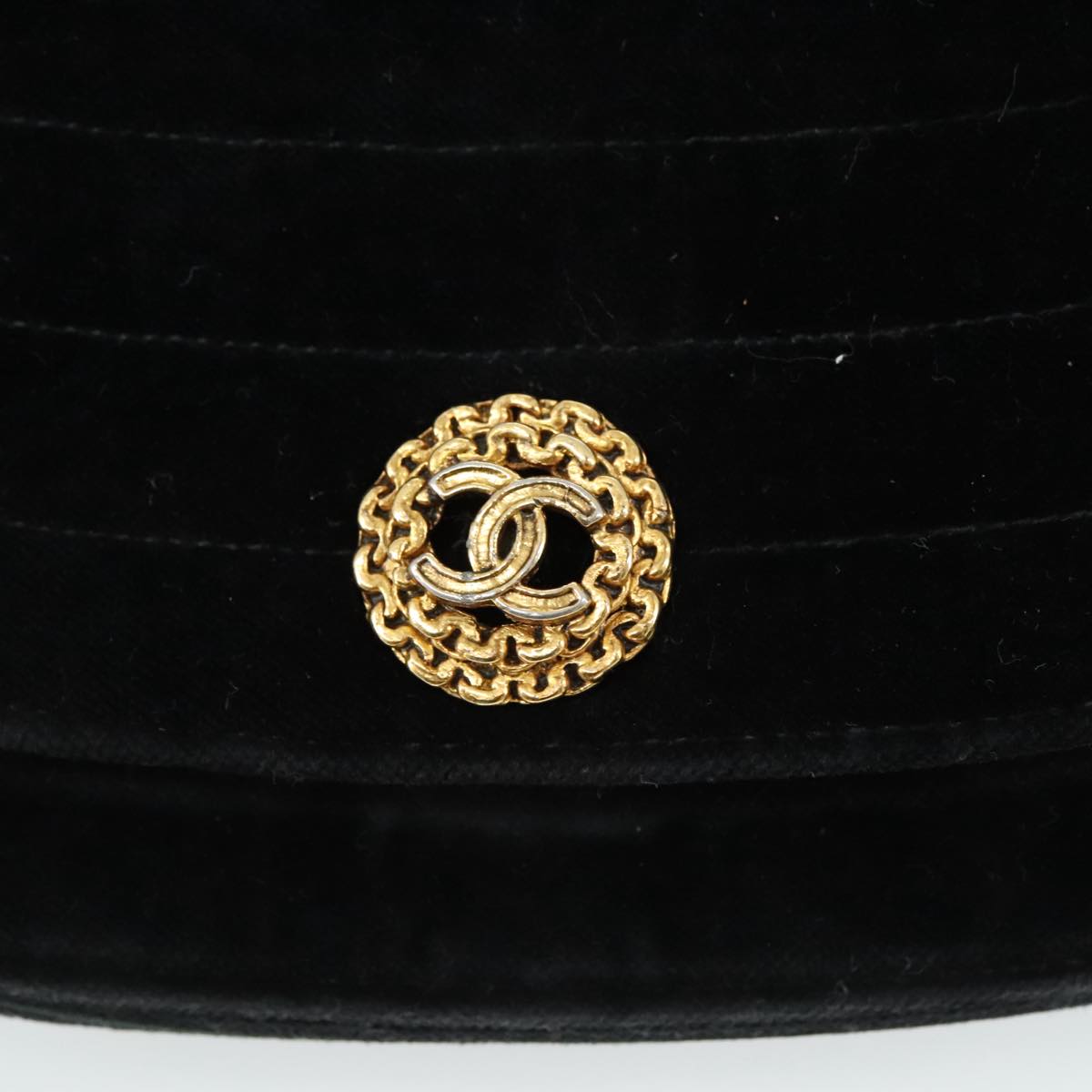 CHANEL Chain Shoulder Bag Suede Black CC 105831