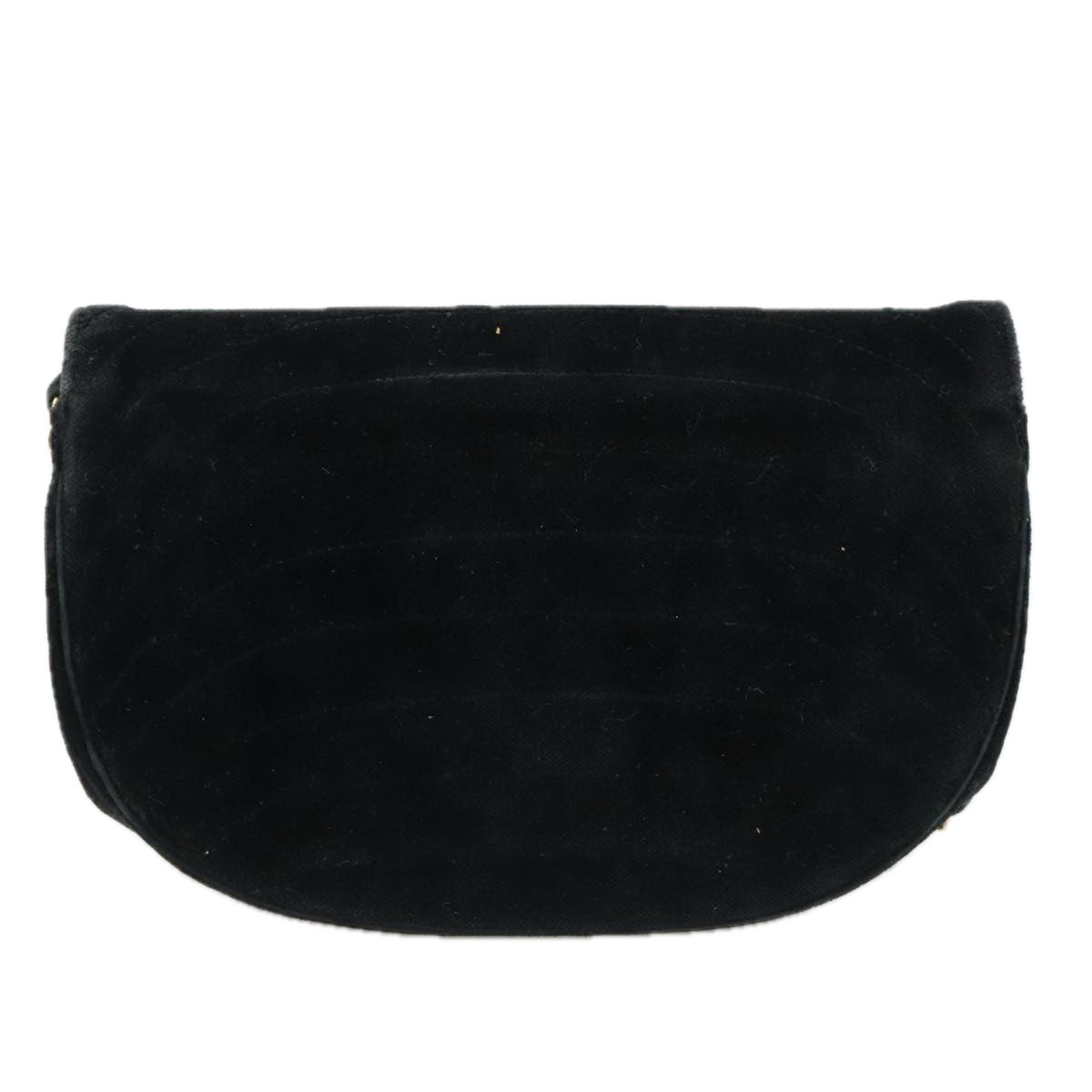 CHANEL Chain Shoulder Bag Suede Black CC 105831