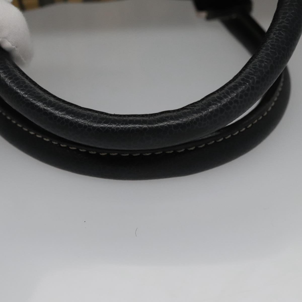 CHANEL Central Station Hand Bag PVC Beige CC 105991