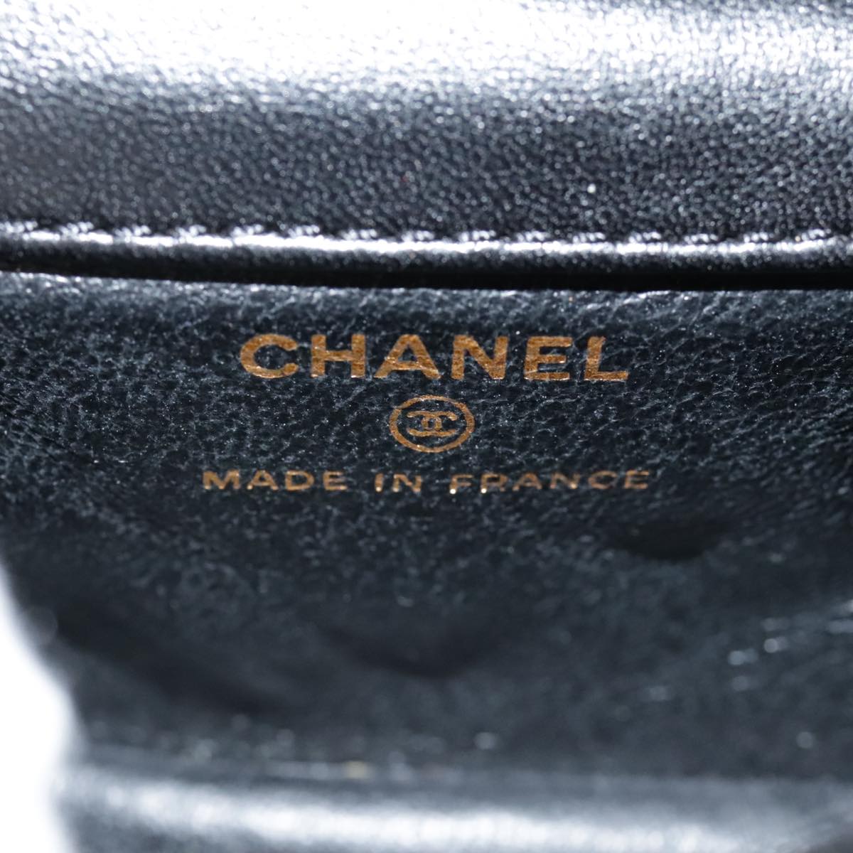 CHANEL Pouch Patent leather Black CC 106201