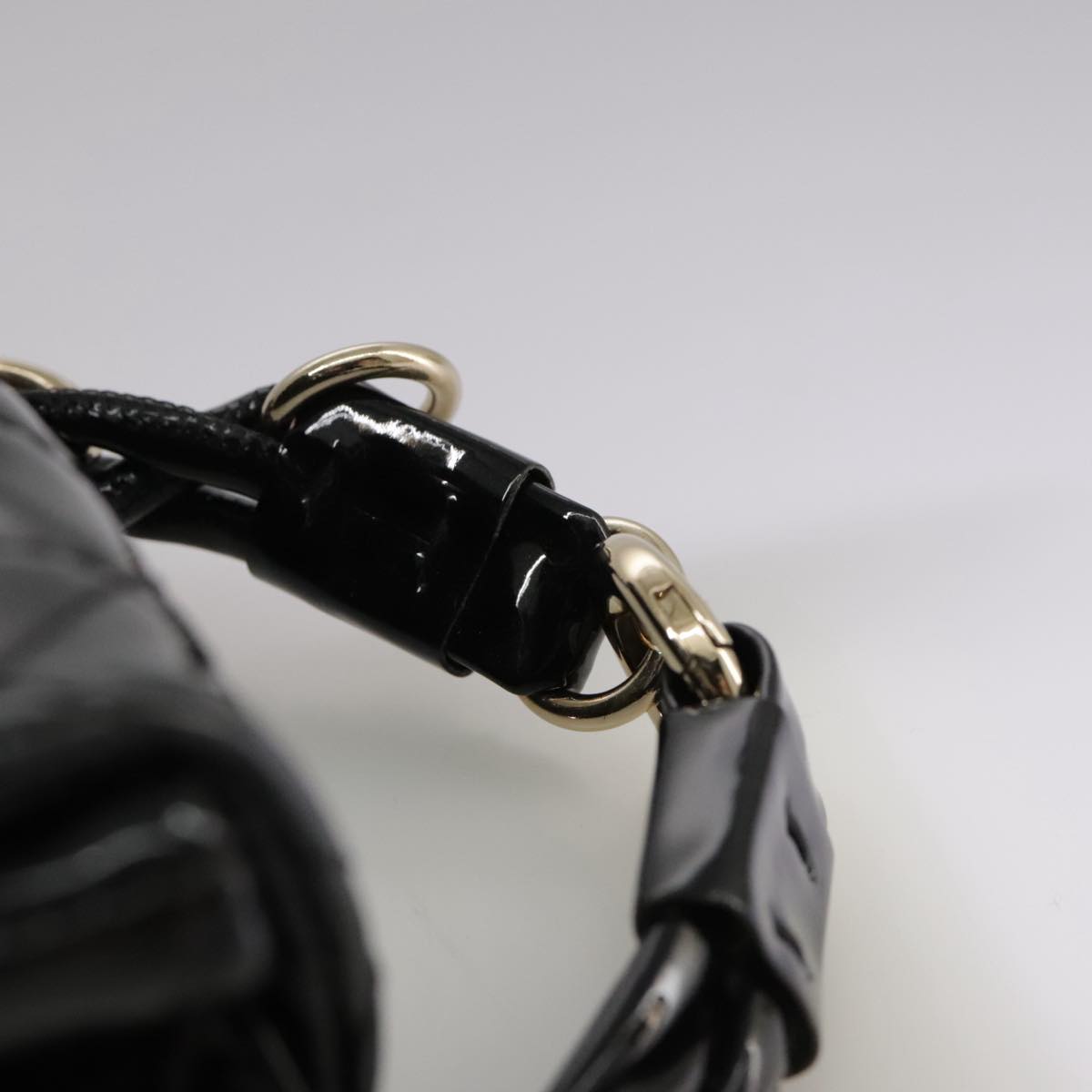 CHANEL Pouch Patent leather Black CC 106201