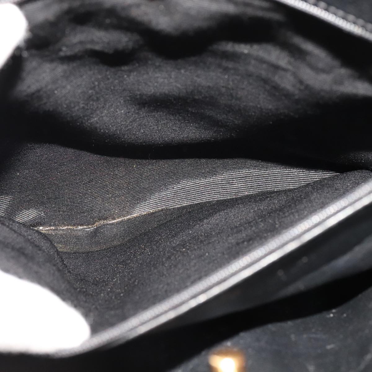 CHANEL Matelasse Tote Bag Caviar Skin Black CC 107636