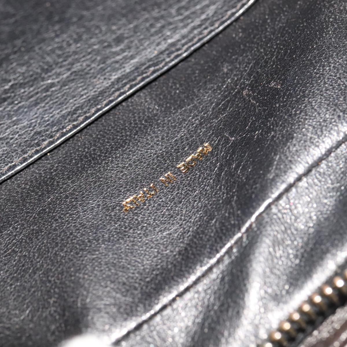 CHANEL Matelasse Chain Hand Bag Lamb Skin Black CC 107642