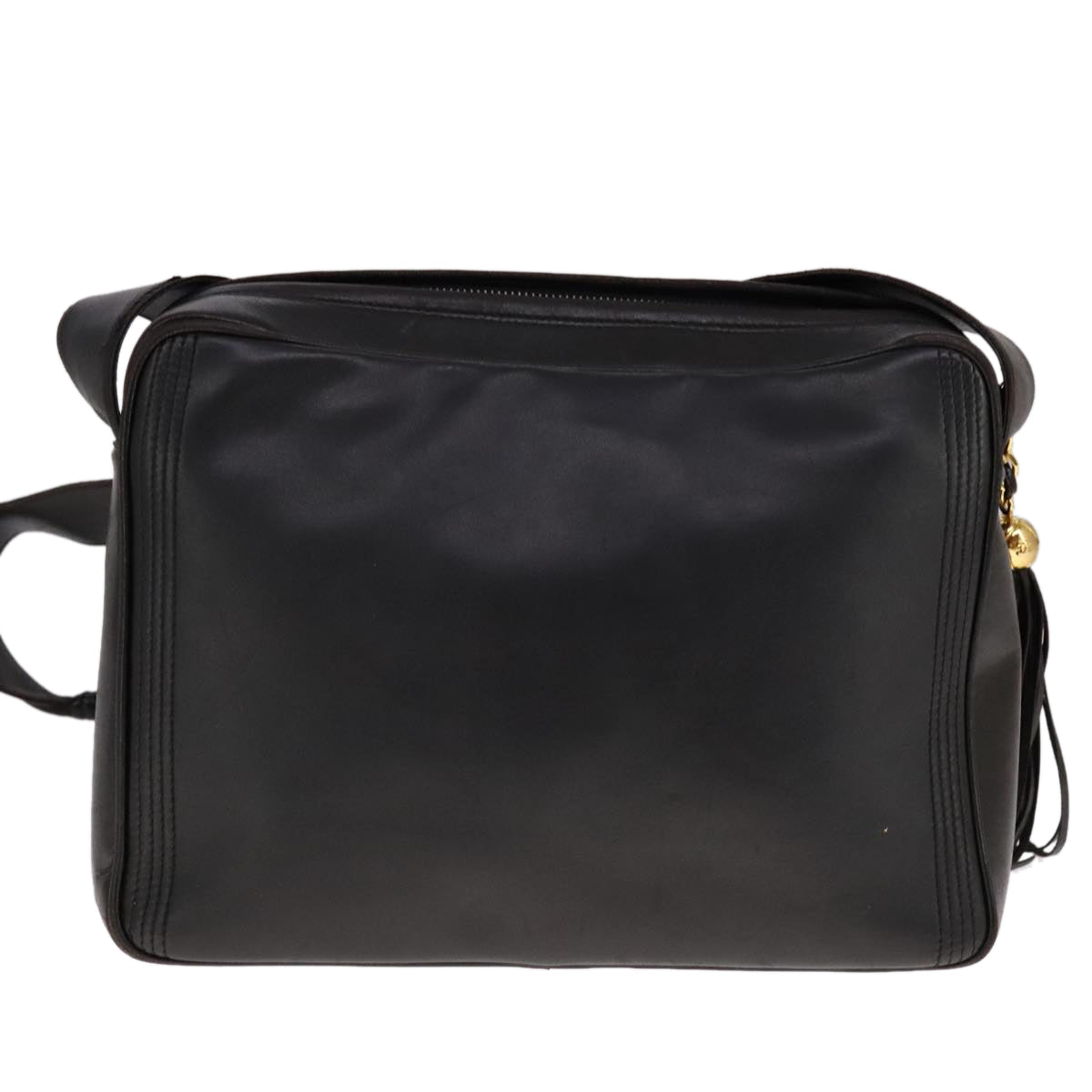 CHANEL Matelasse Chain Hand Bag Lamb Skin Black CC 107642