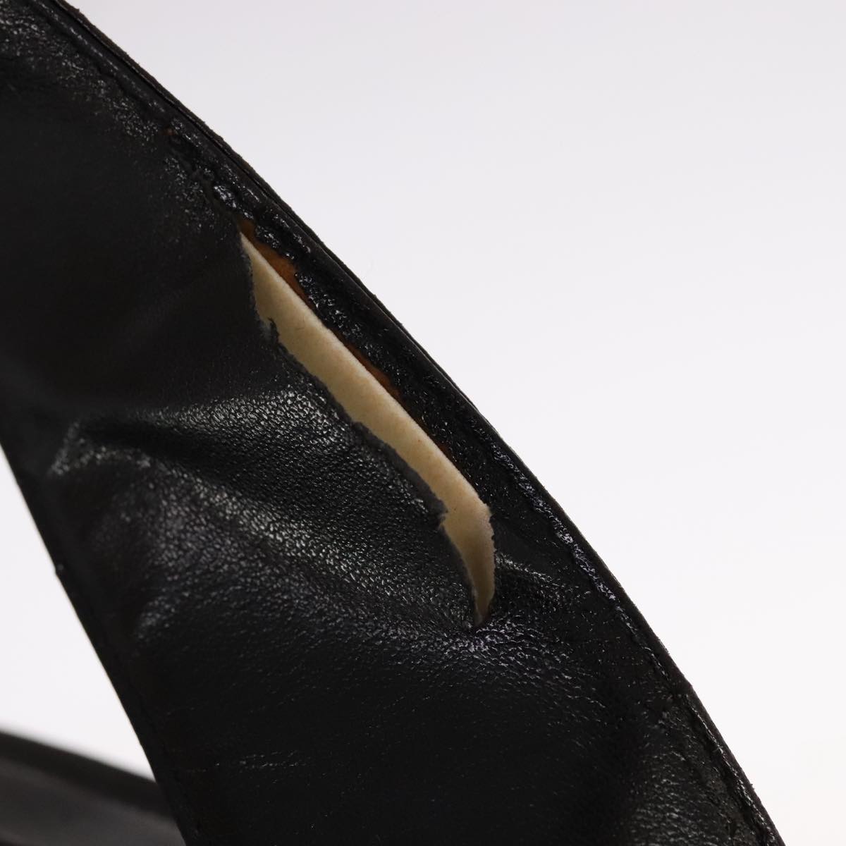 CHANEL Matelasse Chain Hand Bag Lamb Skin Black CC 107642