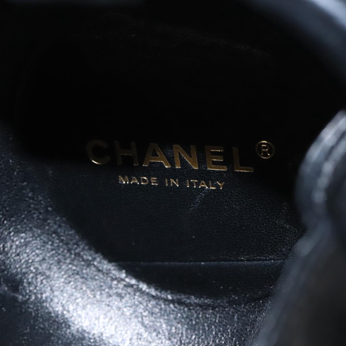 CHANEL Chain Shoulder Bag Black CC 107766A