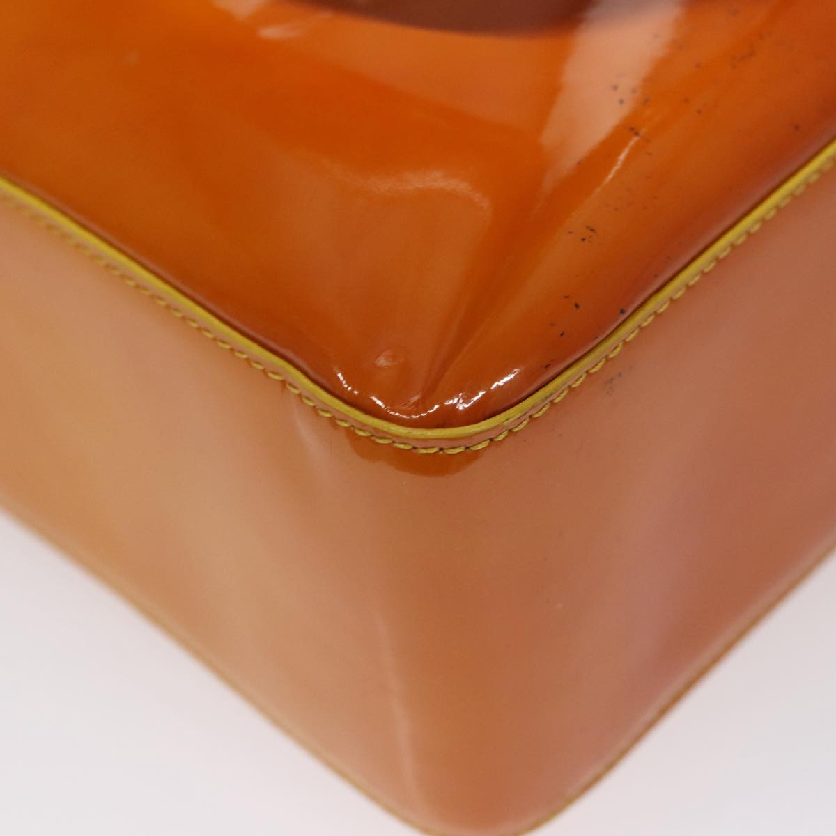 CHANEL Tote Bag Enamel Yellow Gold CC 108002