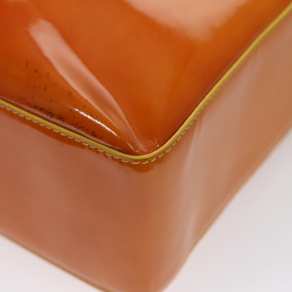CHANEL Tote Bag Enamel Yellow Gold CC 108002