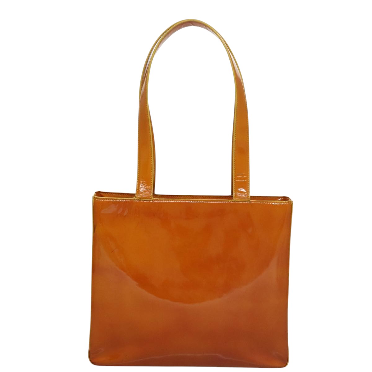 CHANEL Tote Bag Enamel Yellow Gold CC 108002