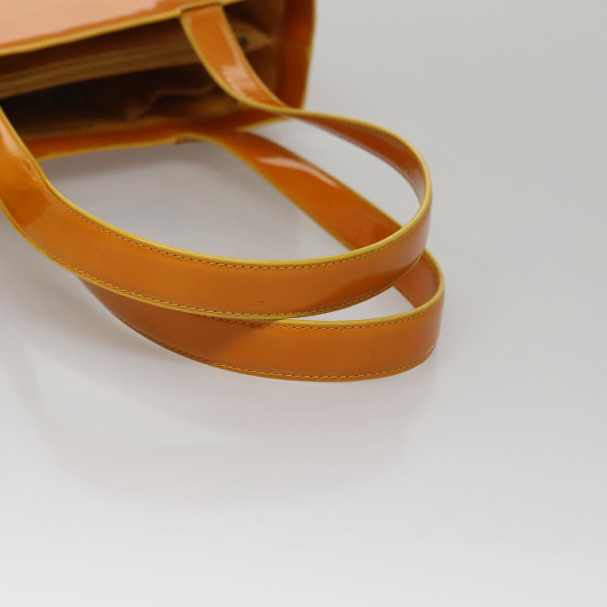 CHANEL Tote Bag Enamel Yellow Gold CC 108002