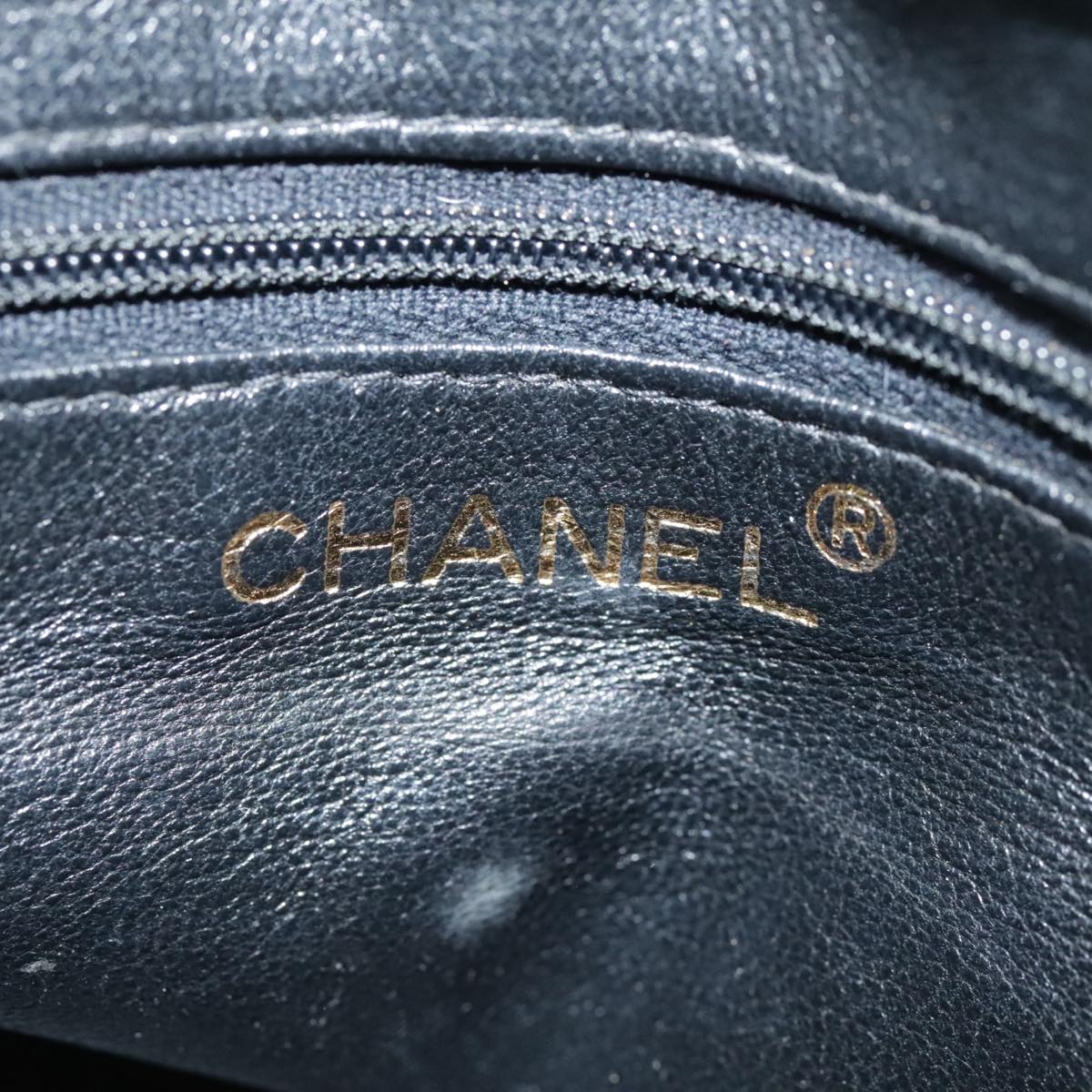 CHANEL Matelasse Shoulder Bag Lamb Skin Black Gold CC 108071