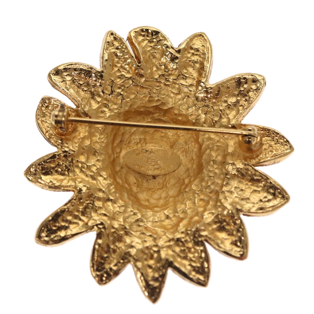 CHANEL Brooch Metal Gold CC 108397