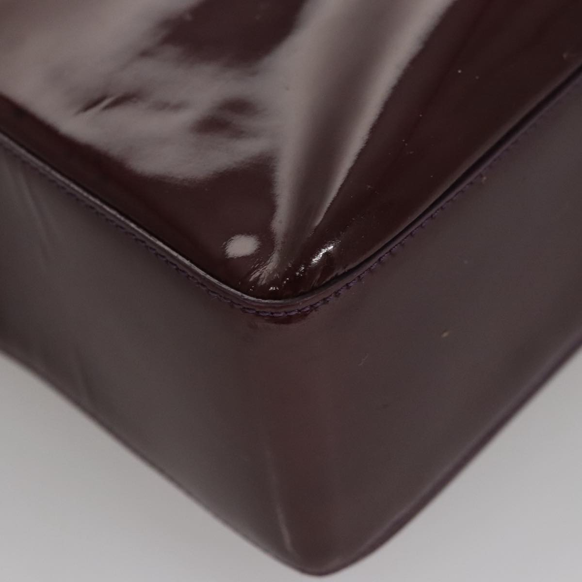 CHANEL Tote Bag Patent leather Purple CC 108601