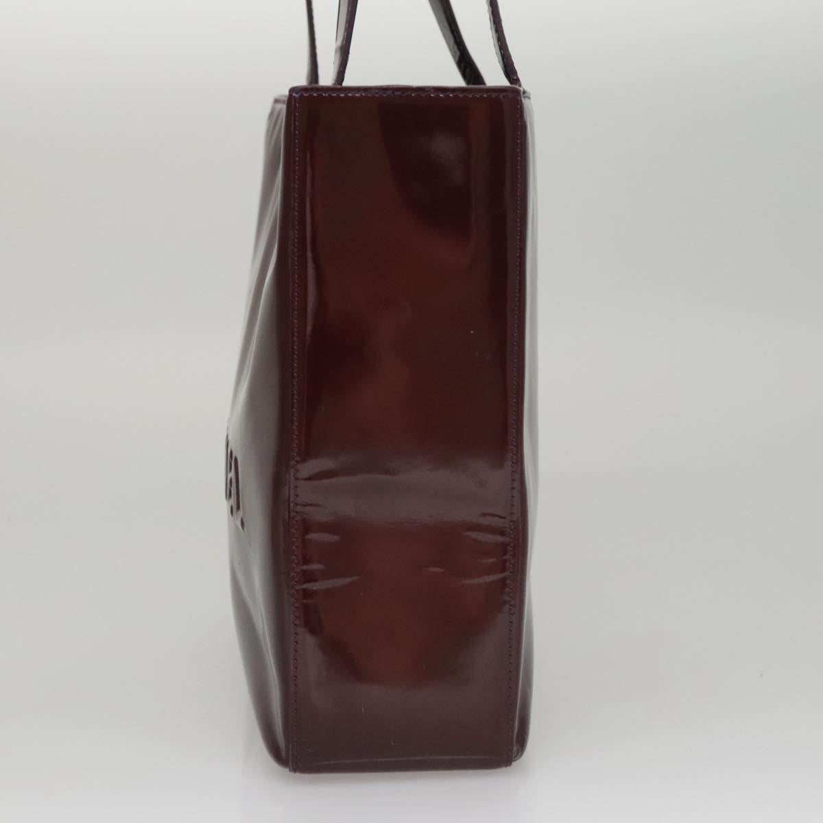 CHANEL Tote Bag Patent leather Purple CC 108601