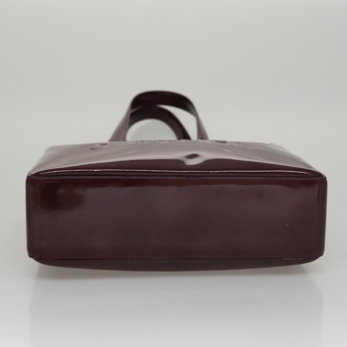 CHANEL Tote Bag Patent leather Purple CC 108601