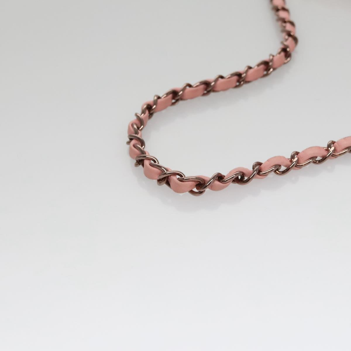 CHANEL Chain Camelia Shoulder Bag Patent leather Orange CC 108607